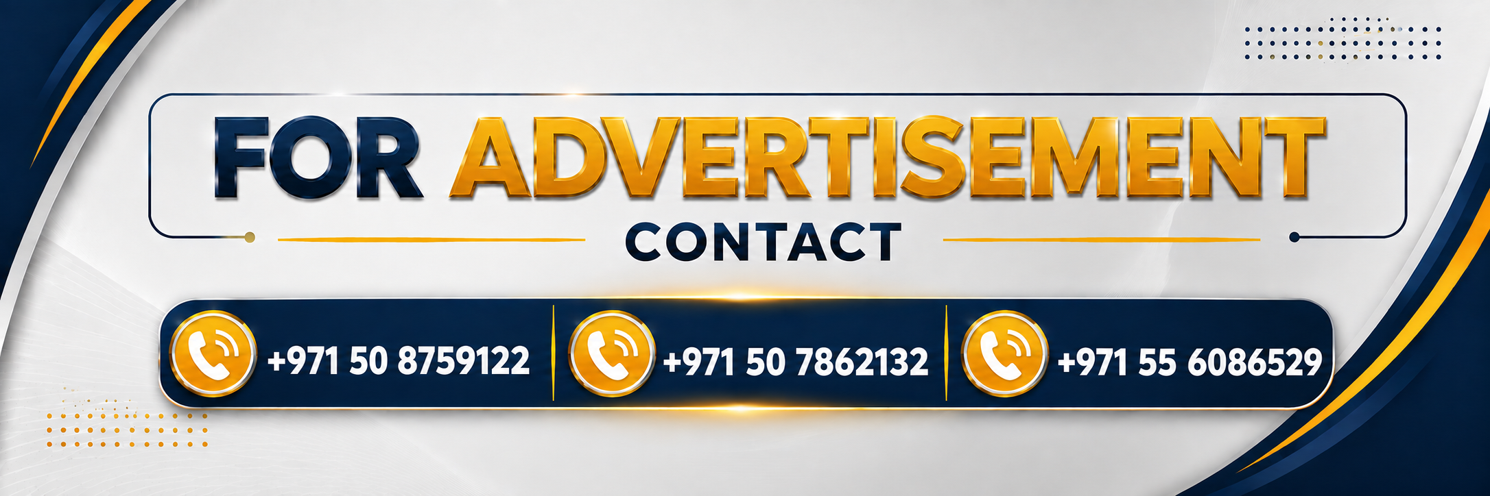 Advertisement contact banner